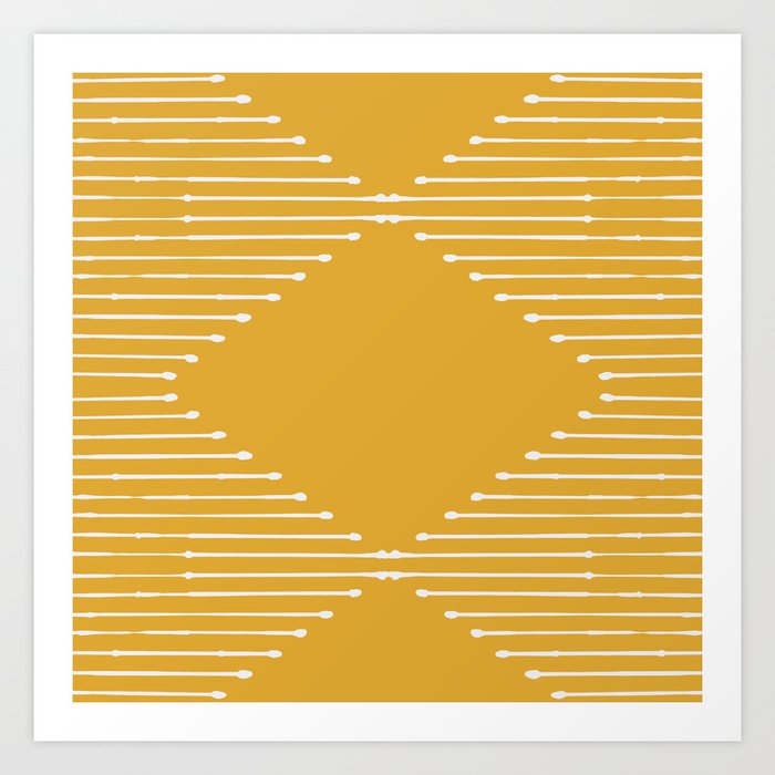 Geo (Yellow) Art Print