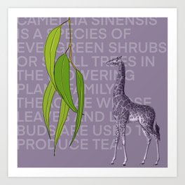teaplant 13 | painted typography collage Art Print