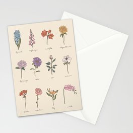 Botanic Flower Identification Stationery Card