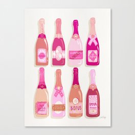 French Champagne Collection – Pink Canvas Print