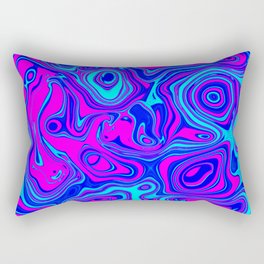 Liquid Color Pink and Blue Rectangular Pillow