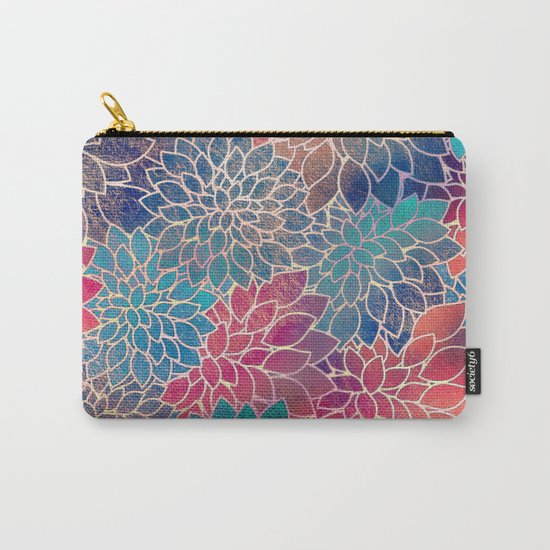 Floral Abstract 8 Carry-All Pouch