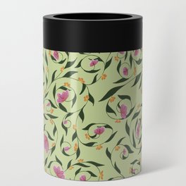 Pink and Orange Florals Can Cooler