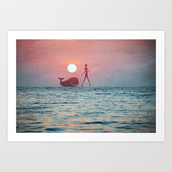 Whale Walk Art Print