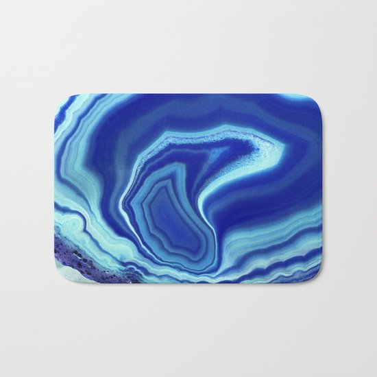 Blue colored agate Bath Mat
