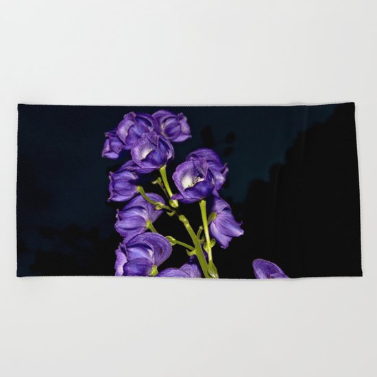 Dark Purple Elegance Beach Towel