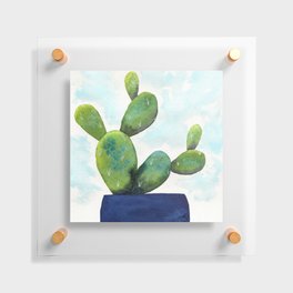 Prickly Pear in Blue Floating Acrylic Print
