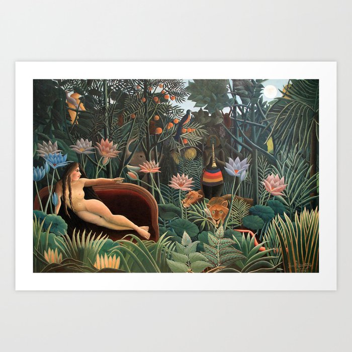 Digital Prints Henri Rousseau Set of 2 Posters,Rousseau Illustrations