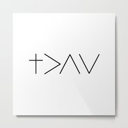 God is greater then the highs and the lows Metal Print