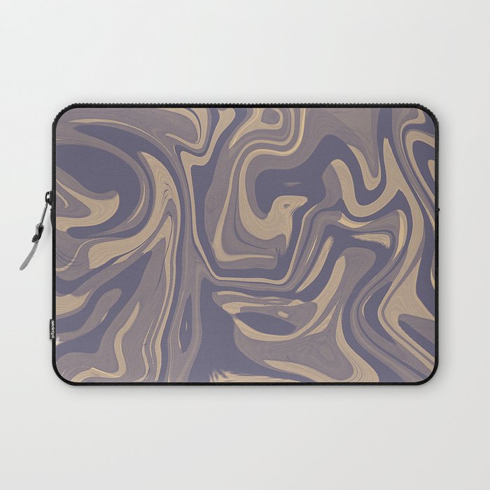 Lavender Purple Champagne Liquid Marble Fluid Art Laptop Sleeve