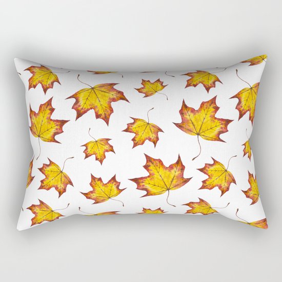 Autumn Leaves Pattern 04 Rectangular Pillow