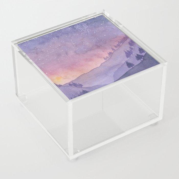 Purple Sunset Acrylic Box