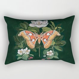 Atlas Moth Magnolia Rectangular Pillow
