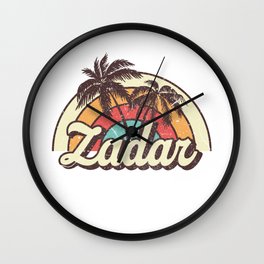 Zadar beach city Wall Clock