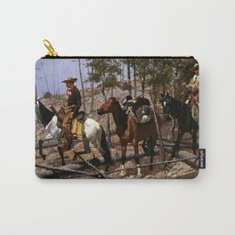 Frederic Remington Western Art “Prospecting for Cattle Range” Carry-All Pouch