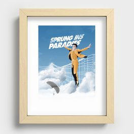 Jumping into paradise Recessed Framed Print
