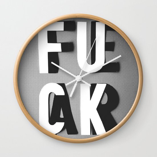 Fuck Fear Wall Clock