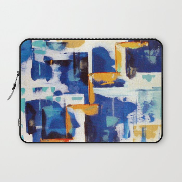 Stairway To Heaven Abstract Acrylic Painting With Blue And White