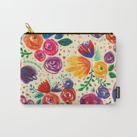Summer Fruits Floral Carry-All Pouch