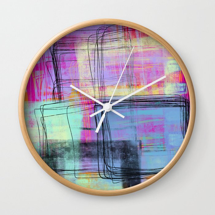 what it sounds like - abstract painting Wall Clock