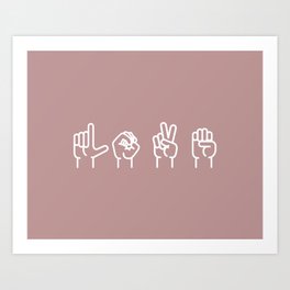 LOVE - ASL Art Print