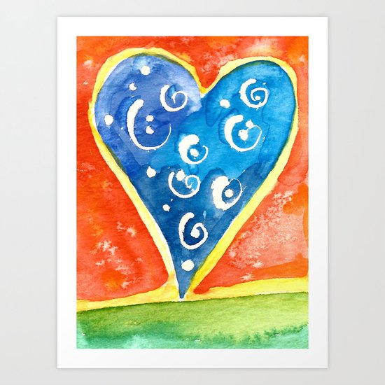 Heart I Art Print