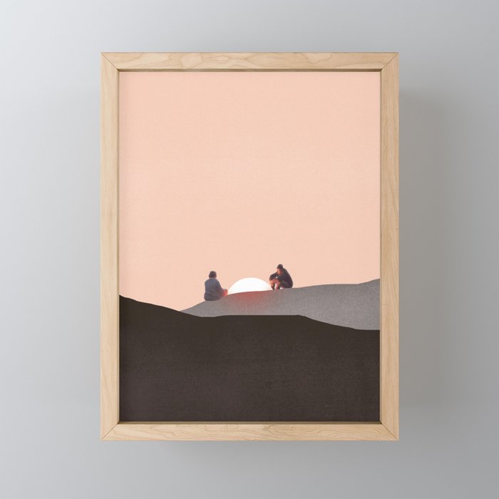 You and me alone Framed Mini Art Print