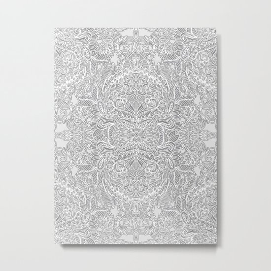 Frost & Ash - an Art Nouveau Inspired Pattern Metal Print