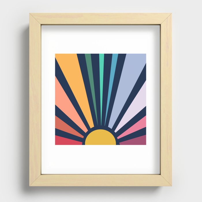 Rainbow Sunshine Recessed Framed Print