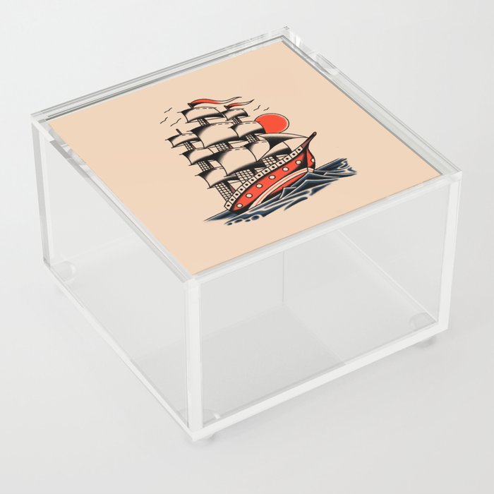 American traditional boat Acrylic Box