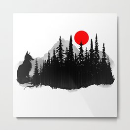 Forest Fox Metal Print