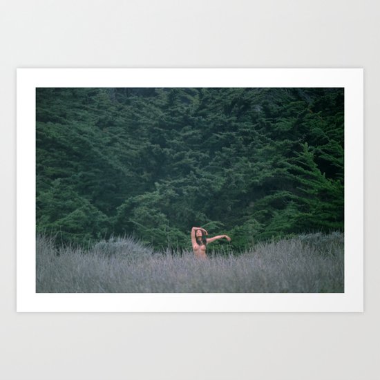 Blurry Greens Art Print