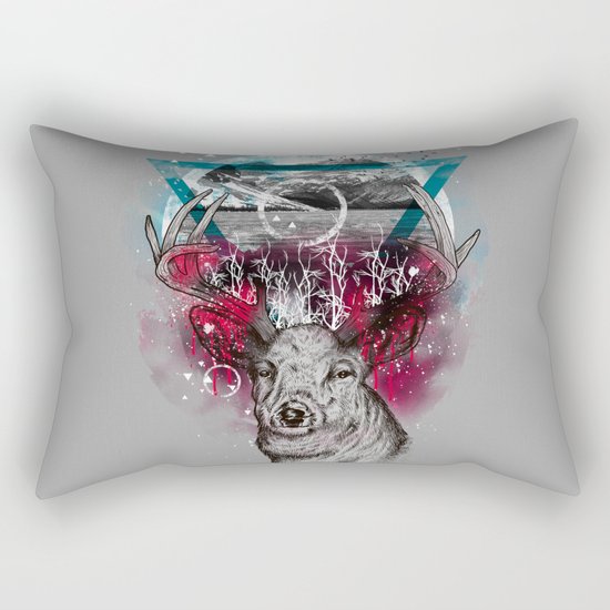Cosmic Deer Rectangular Pillow
