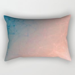 geometric pixel square pattern abstract background in pink blue Rectangular Pillow