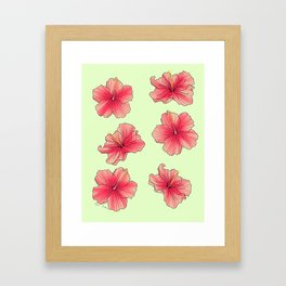 pink hibiscus Framed Art Print