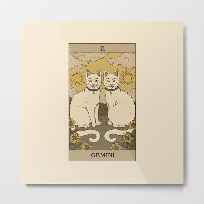 Gemini Cat Metal Print
