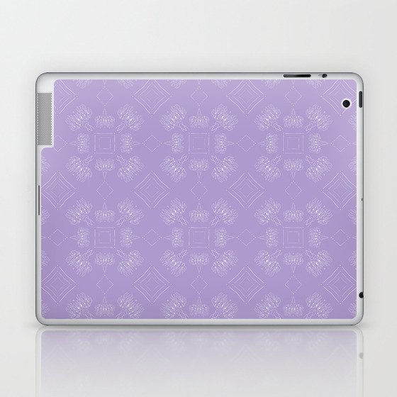 A Pair of Drying Protea, One Line Drawing, Purple Floral Pattern Laptop & iPad Skin