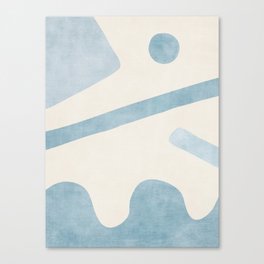 Light Blue Abstract Minimalist Artwork Canvas Print