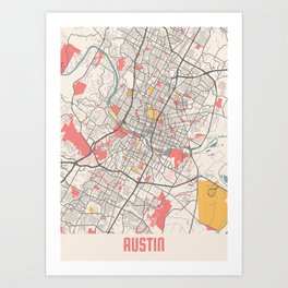 Austin - Texas Chalk City Map Art Print | Mapsposter, Mapprint, Citywallart, Mapwallart, Mapprintcity, Citymapprint, Mapprintscustom, Mapprintforwall, Mapprintpaper, Mapprintdesign 