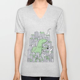 Godzilla V Neck T Shirt