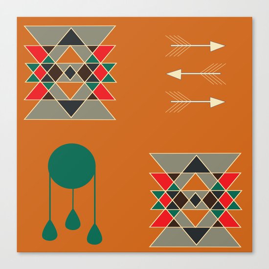 dream-catcher blue yellow Canvas Print