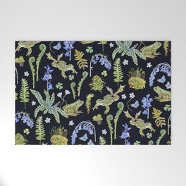 Frolicking Frogs and Ferns Welcome Mat