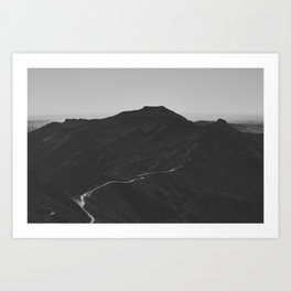 Dark edit mountain view | landscape | Auvergne, France | travel photography Art Print