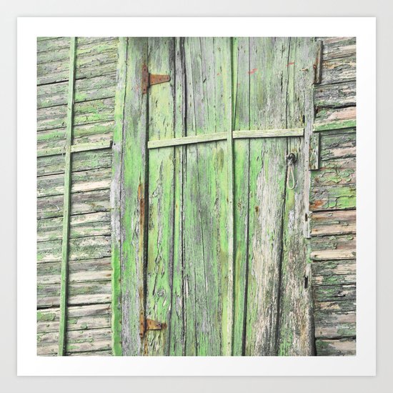 Green Door Art Print