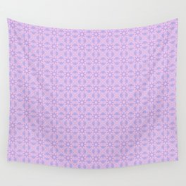 Abstract Pink Fantastic Shapes Repeating Pattern Wall Tapestry