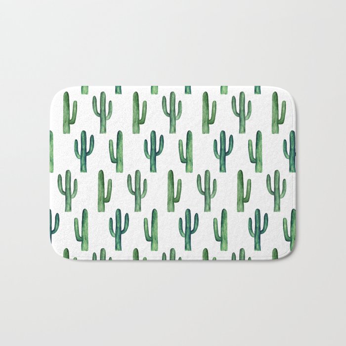 Watercolor green cactus pattern. Modern cacti illustration. Nature ...