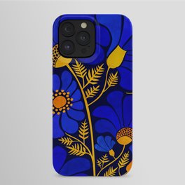Wildflower Garden iPhone Case | Painting, Design, Art, Nature, Garden, Colorful, Bright, Happy, Cobalt, Tropical 