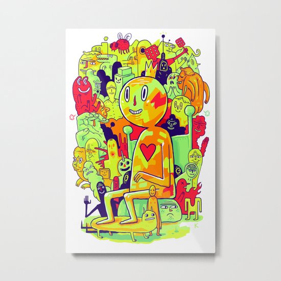 Knee-Jerk Metal Print