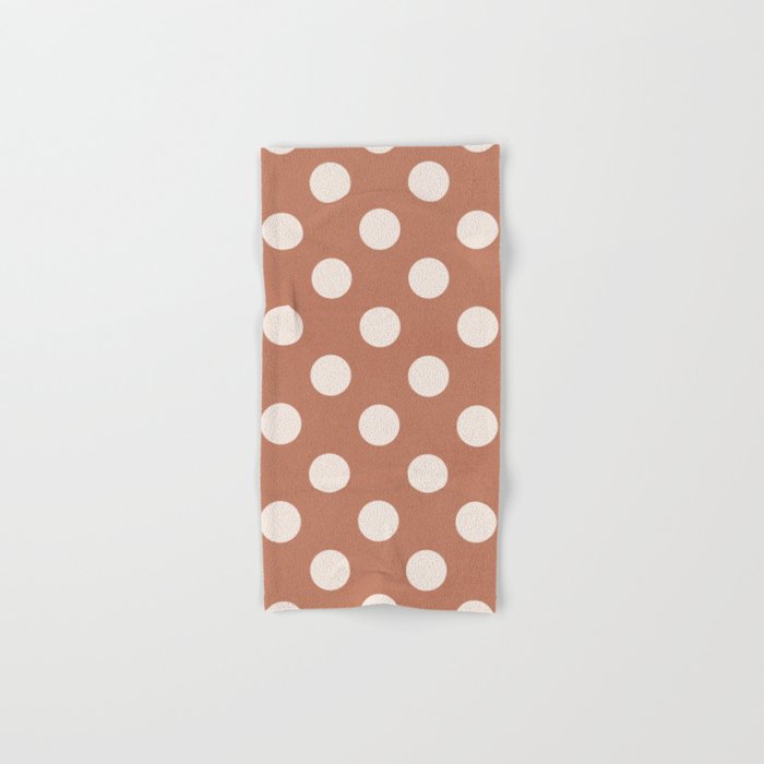 Brown & Ivory Spotted Print Hand & Bath Towel