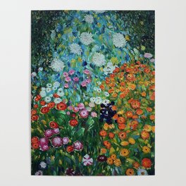 Flower Garden Riot of Colors by Gustav Klimt Poster